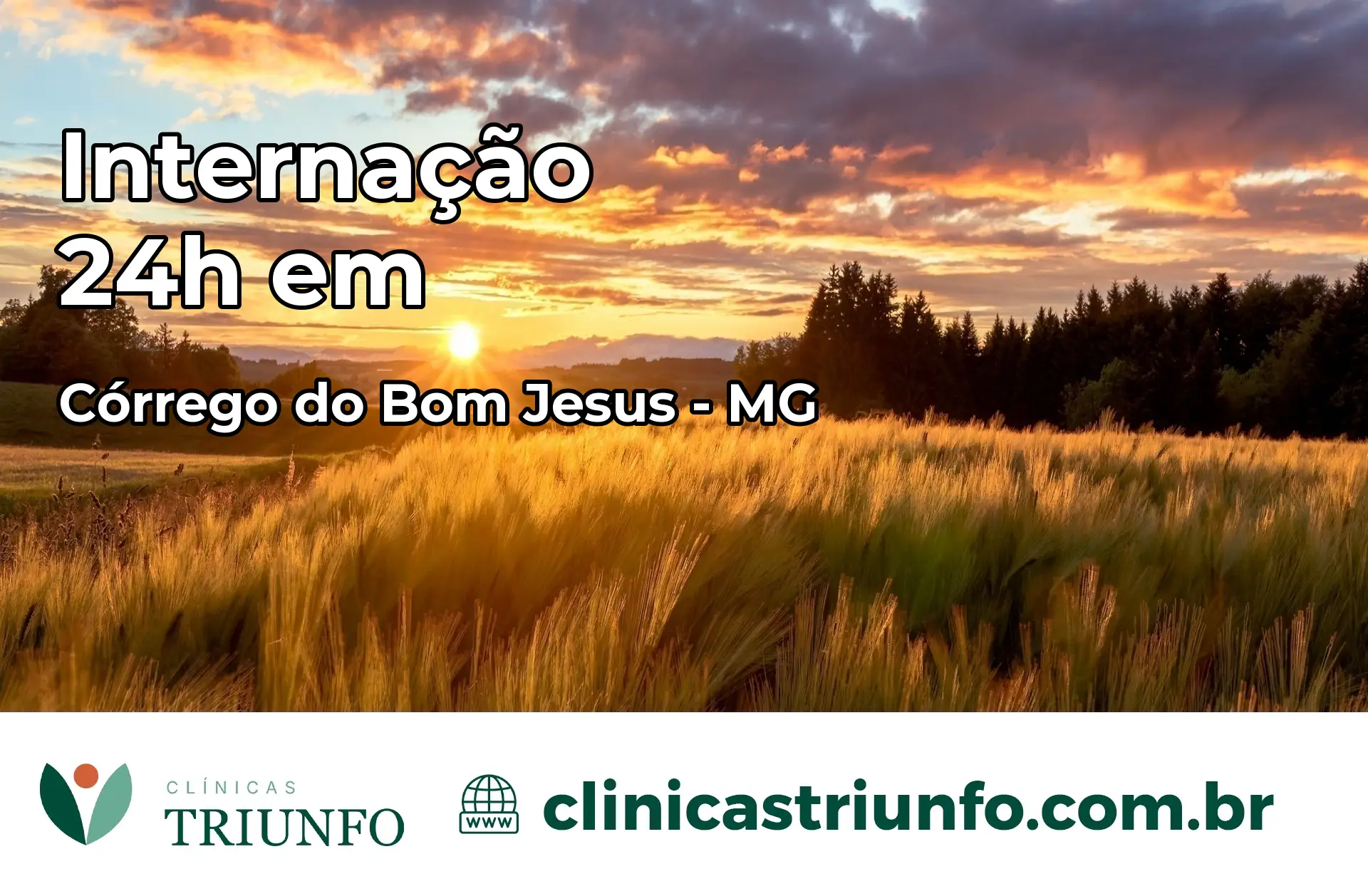 Internação 24 horas em Córrego do Bom Jesus – MG