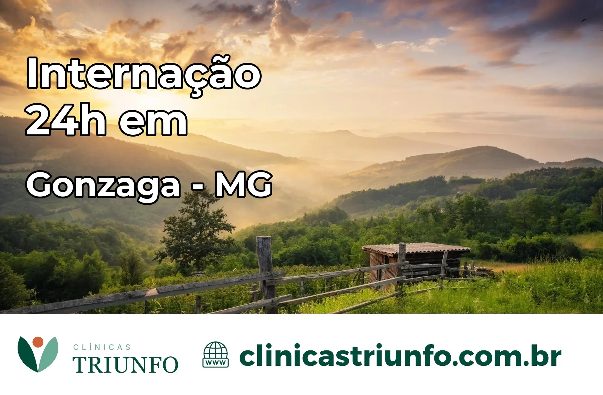 Internação 24 horas em Gonzaga – MG