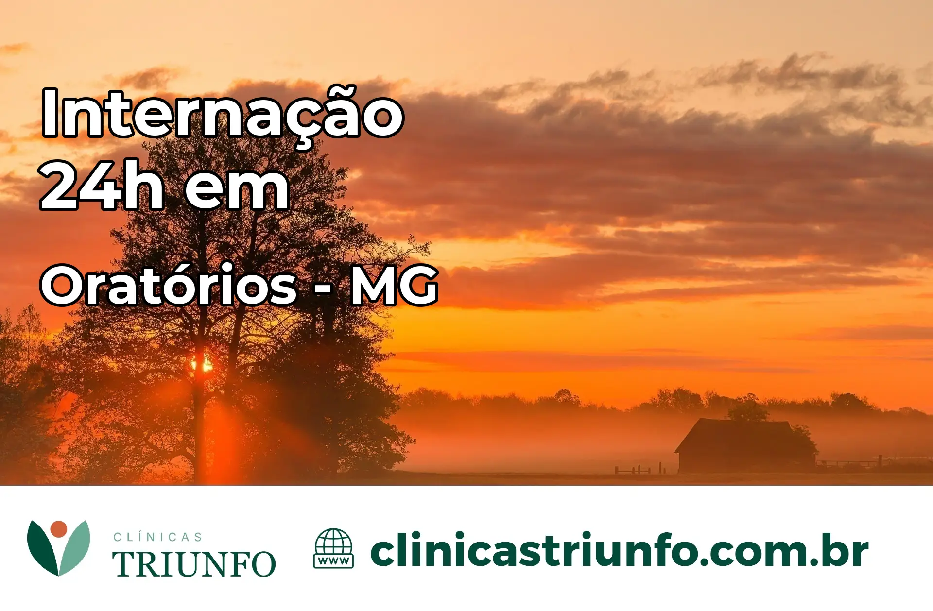 Internação 24 horas em Oratórios – MG