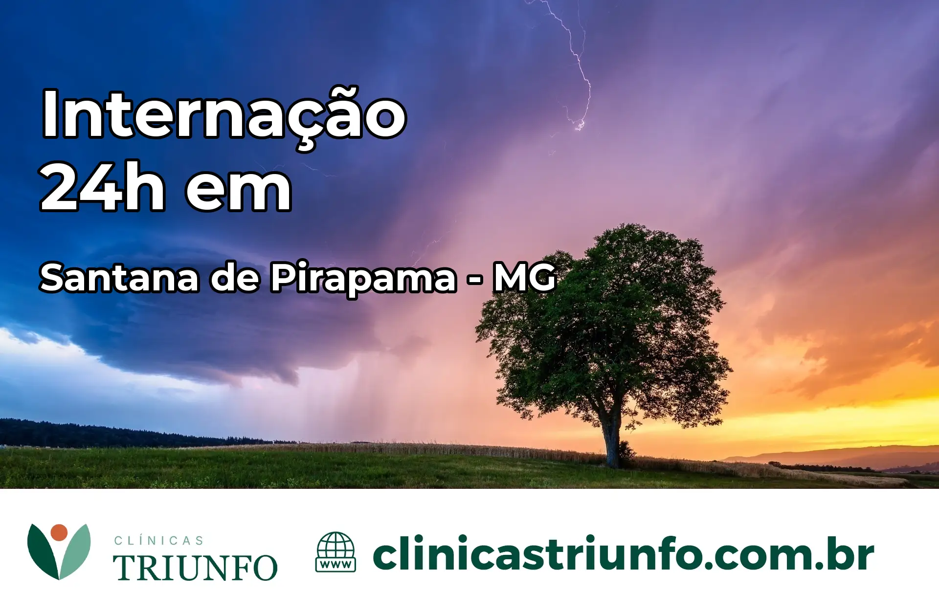 Internação 24 horas em Santana de Pirapama – MG